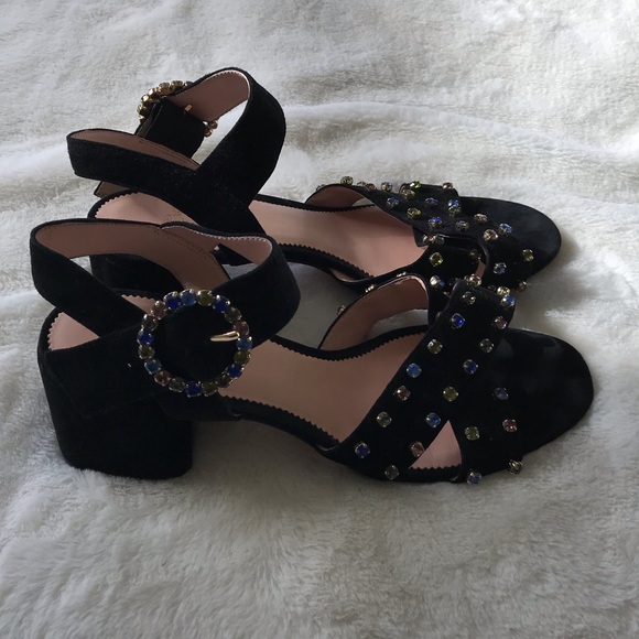 J Crew suede penny sandals with crystals Size 10 - Picture 10 of 12